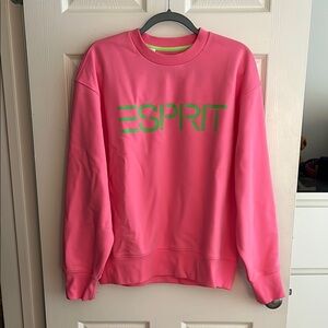 Esprit Pink Sweatshirt with Green Logo